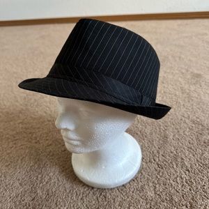 Free Authority Pin Stripped Fedora Hat